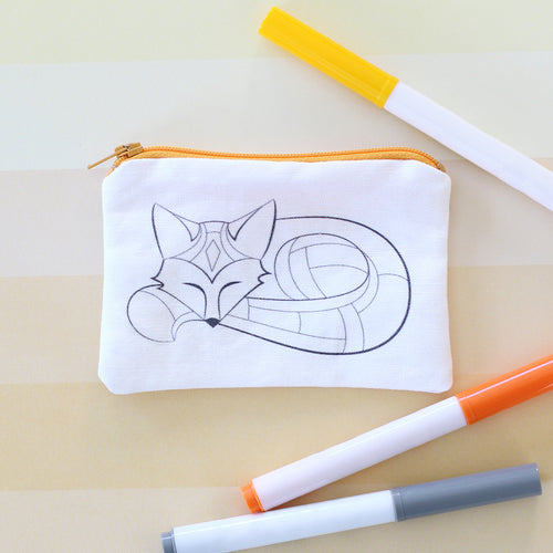 Fox Coloring Kit Coin Purse