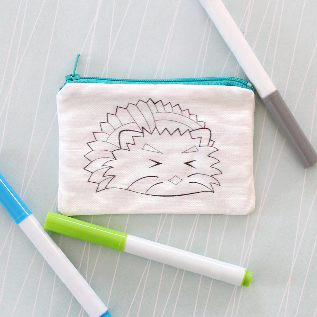 Hedgehog Coloring Kit Coin Purse