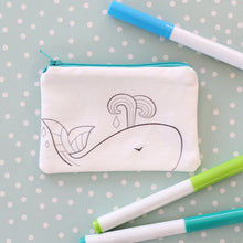 Whale Coloring Kit Coin Purse